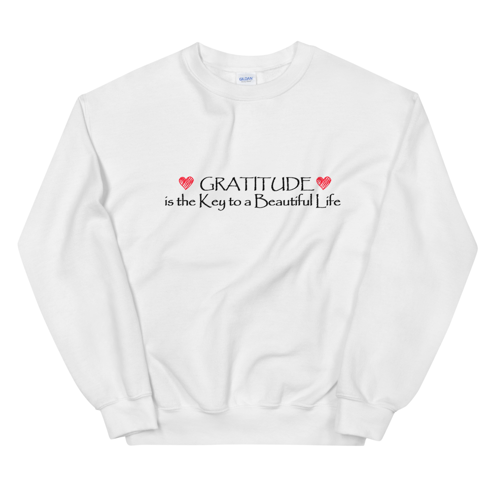 Unisex Heavy Blend Crewneck Sweatshirt (Gratitude is the Key to a Beautiful Life)