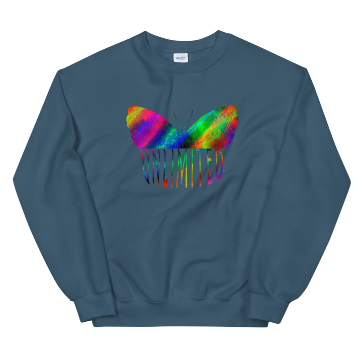 Unisex Heavy Blend Crewneck Sweatshirt (Unlimited - butterfly)