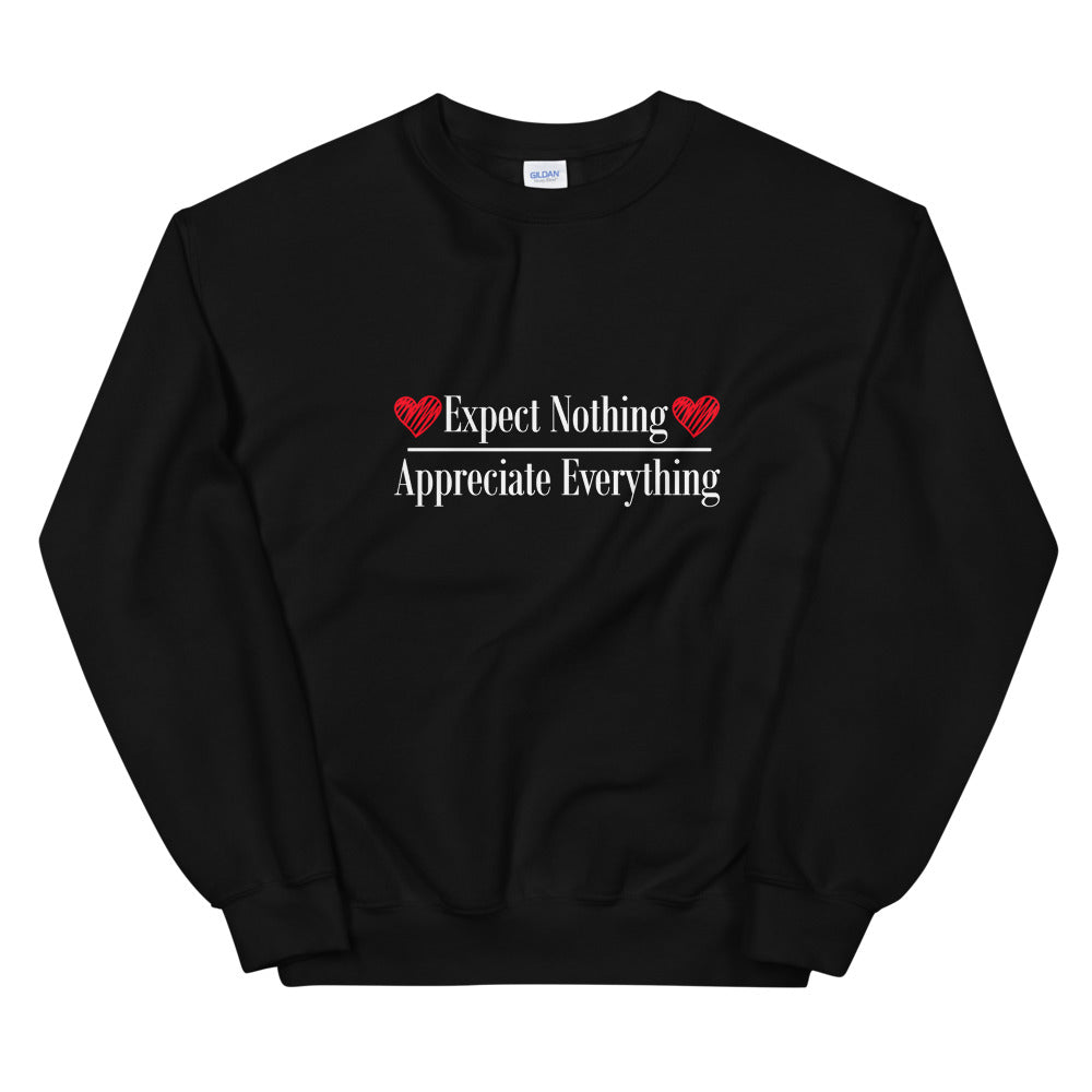 Unisex Heavy Blend Crewneck Sweatshirt (Expect Nothing/Appreciate Everything)