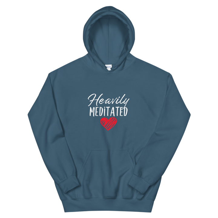 Hooded Sweatshirt (Heavily Meditated - red heart)