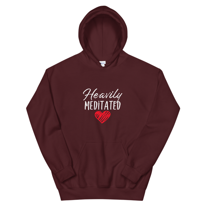 Hooded Sweatshirt (Heavily Meditated - red heart)