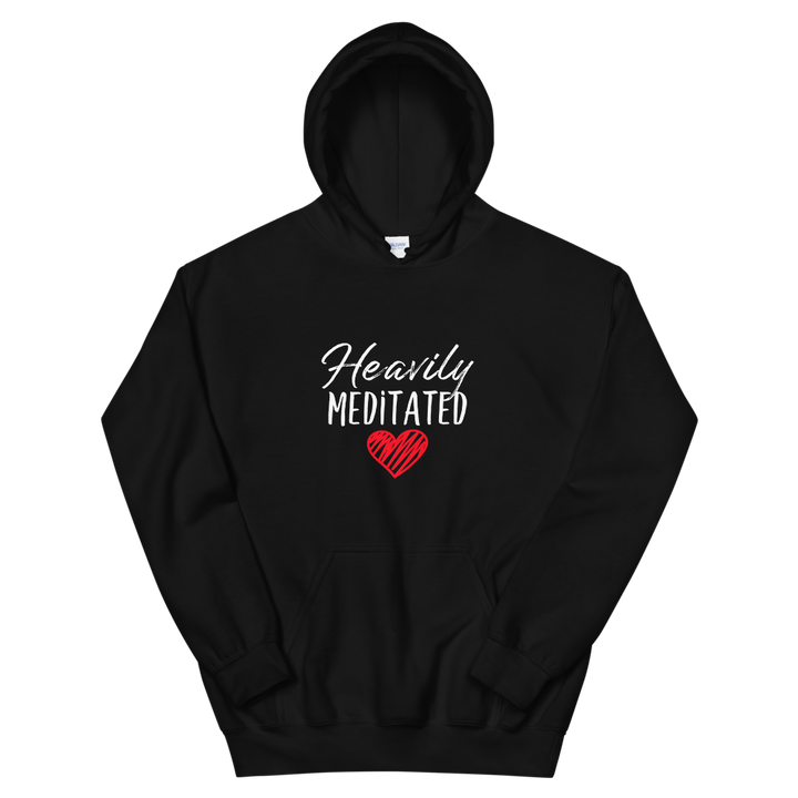 Hooded Sweatshirt (Heavily Meditated - red heart)