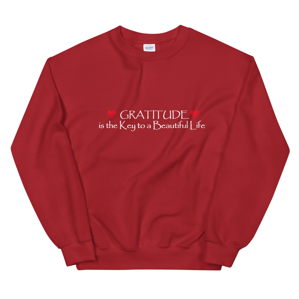 Unisex Heavy Blend Crewneck Sweatshirt (Gratitude is the Key to a Beautiful Life)