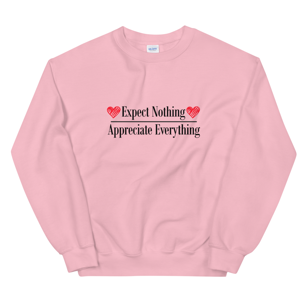 Unisex Heavy Blend Crewneck Sweatshirt (Expect Nothing/Appreciate Everything)