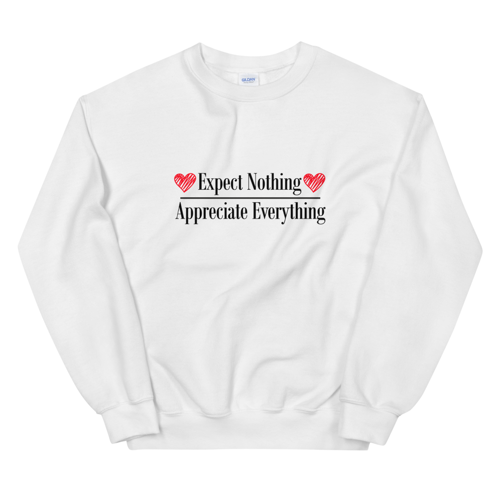 Unisex Heavy Blend Crewneck Sweatshirt (Expect Nothing/Appreciate Everything)