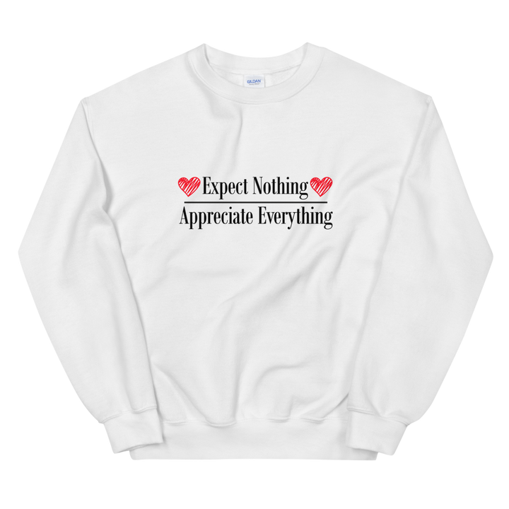 Unisex Heavy Blend Crewneck Sweatshirt (Expect Nothing/Appreciate Everything)