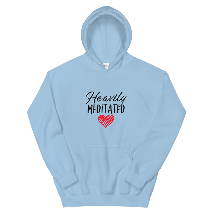 Hooded Sweatshirt (Heavily Meditated - red heart)