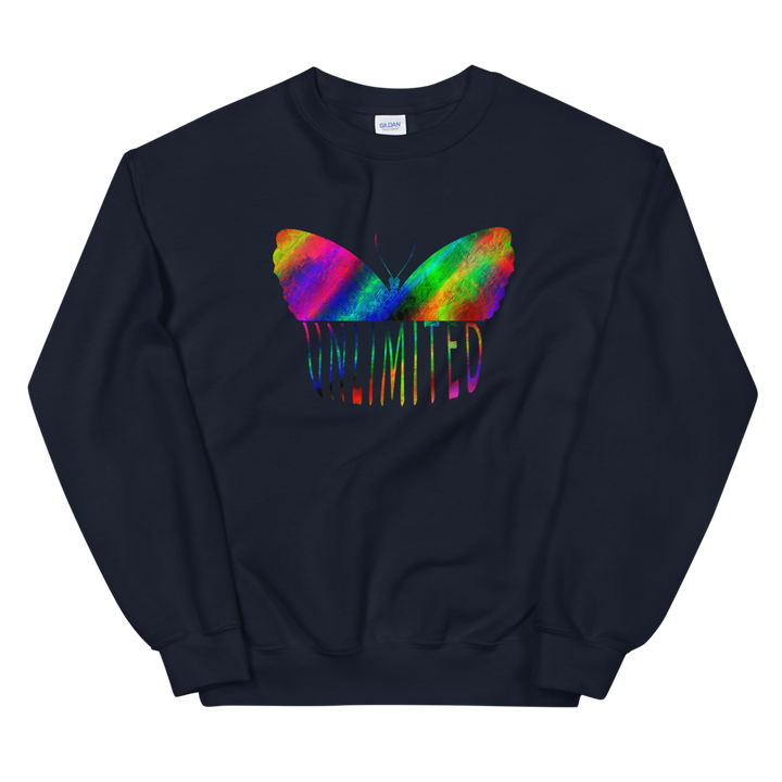 Unisex Heavy Blend Crewneck Sweatshirt (Unlimited - butterfly)