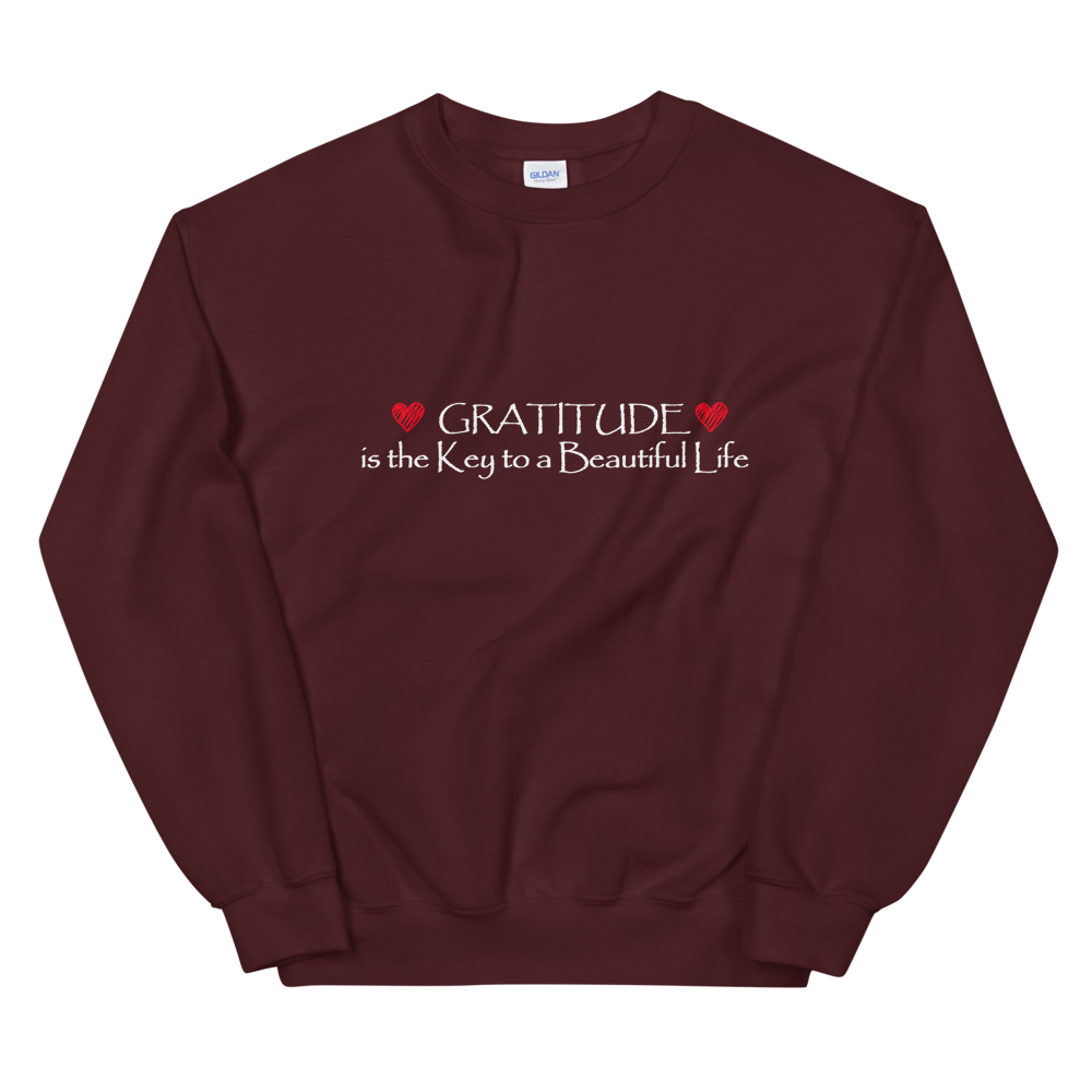 Unisex Heavy Blend Crewneck Sweatshirt (Gratitude is the Key to a Beautiful Life)