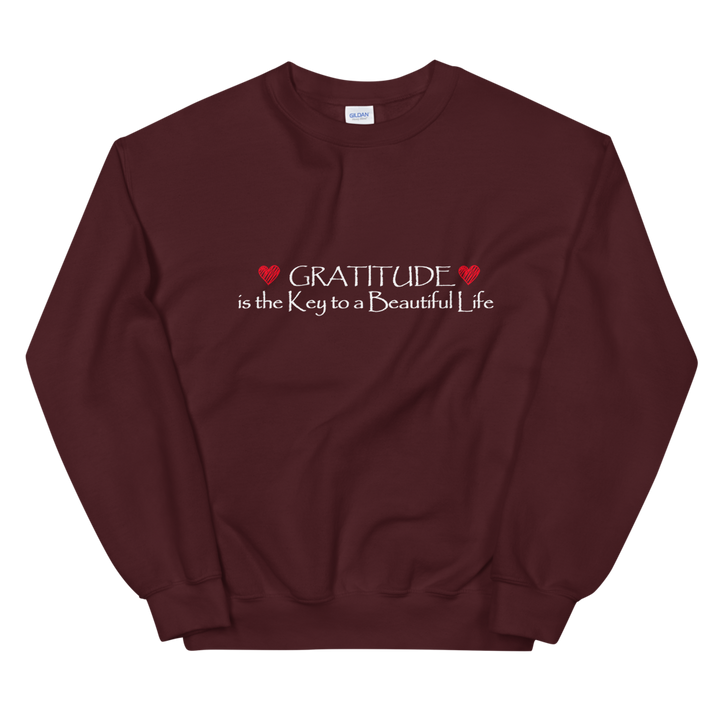 Unisex Heavy Blend Crewneck Sweatshirt (Gratitude is the Key to a Beautiful Life)