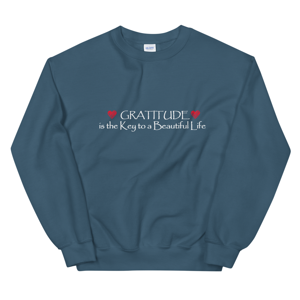 Unisex Heavy Blend Crewneck Sweatshirt (Gratitude is the Key to a Beautiful Life)