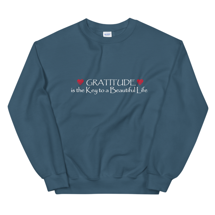 Unisex Heavy Blend Crewneck Sweatshirt (Gratitude is the Key to a Beautiful Life)