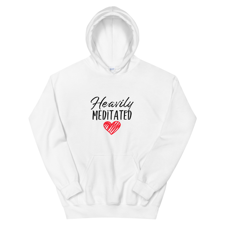 Hooded Sweatshirt (Heavily Meditated - red heart)