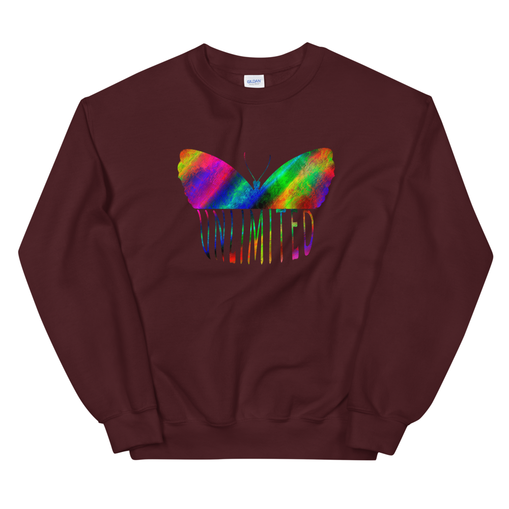 Unisex Heavy Blend Crewneck Sweatshirt (Unlimited - butterfly)