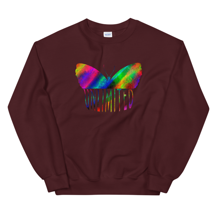 Unisex Heavy Blend Crewneck Sweatshirt (Unlimited - butterfly)