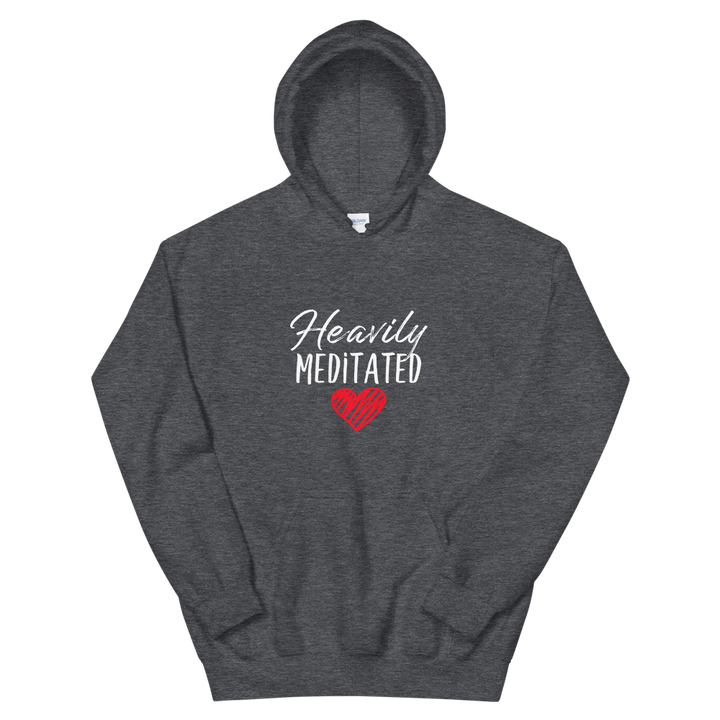 Hooded Sweatshirt (Heavily Meditated - red heart)