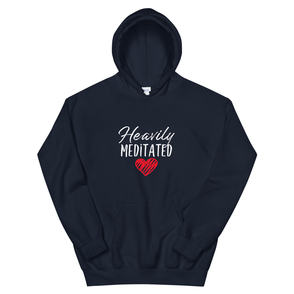 Hooded Sweatshirt (Heavily Meditated - red heart)