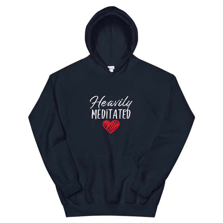 Hooded Sweatshirt (Heavily Meditated - red heart)