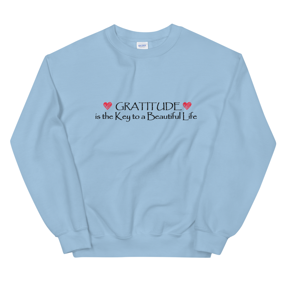 Unisex Heavy Blend Crewneck Sweatshirt (Gratitude is the Key to a Beautiful Life)