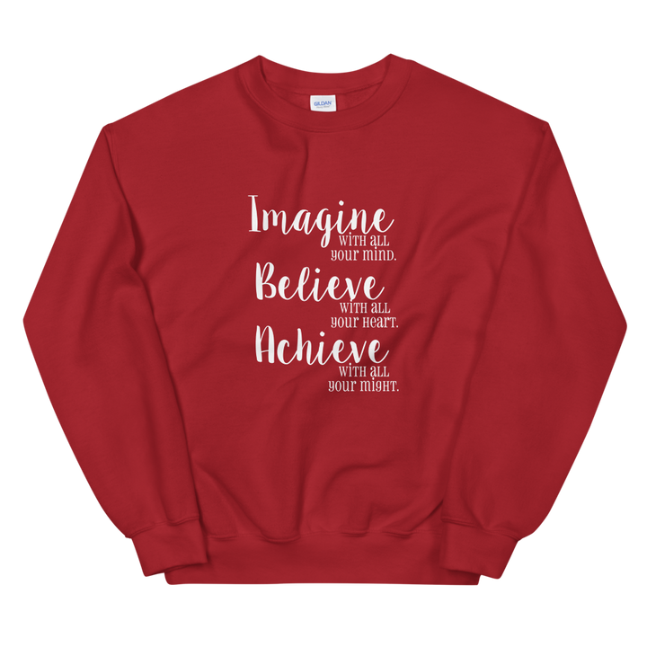 Unisex Heavy Blend Crewneck Sweatshirt (Imagine/Believe/Achieve)