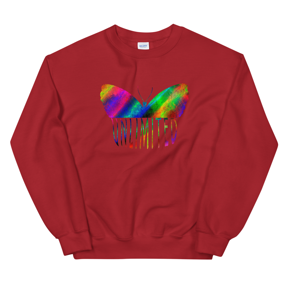 Unisex Heavy Blend Crewneck Sweatshirt (Unlimited - butterfly)