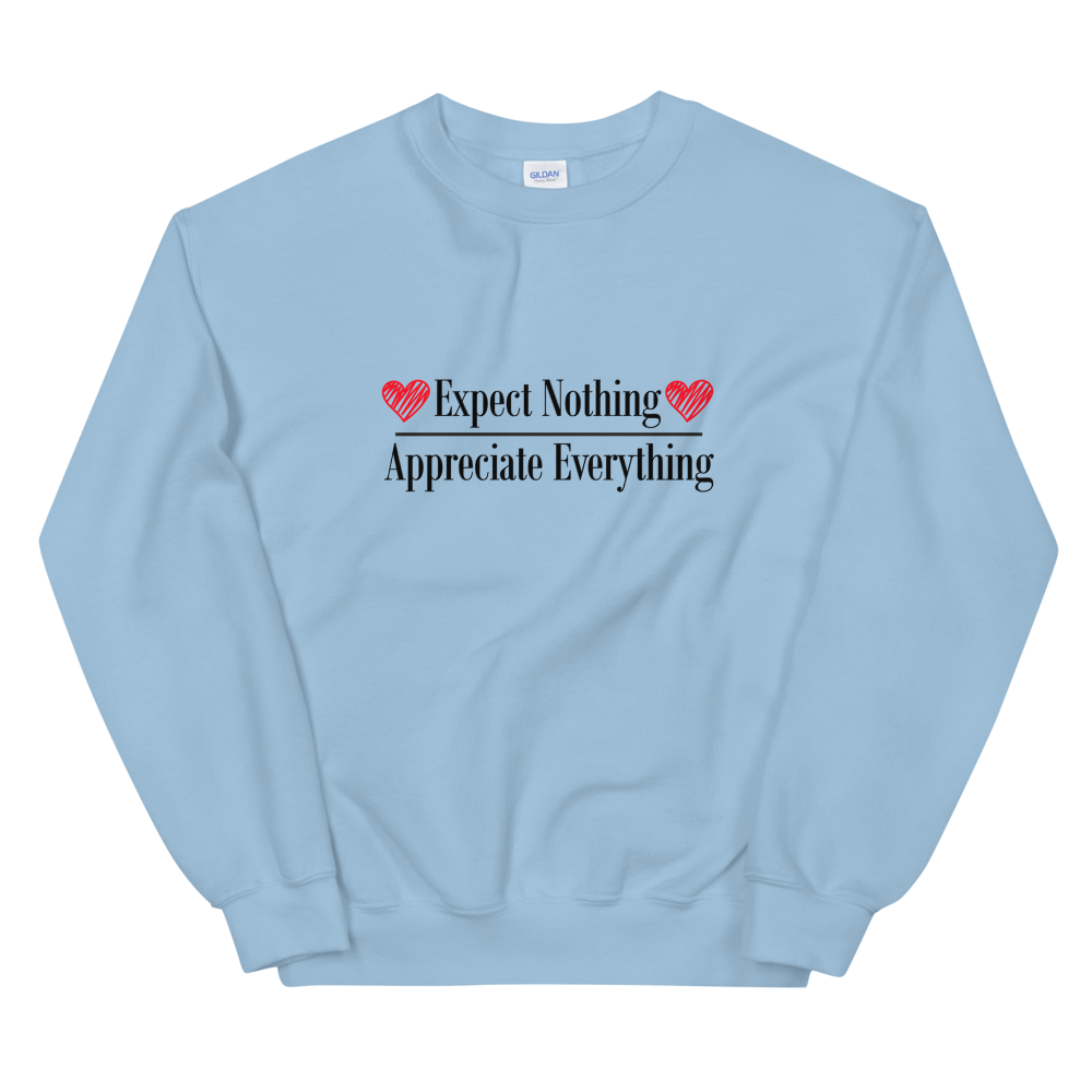 Unisex Heavy Blend Crewneck Sweatshirt (Expect Nothing/Appreciate Everything)