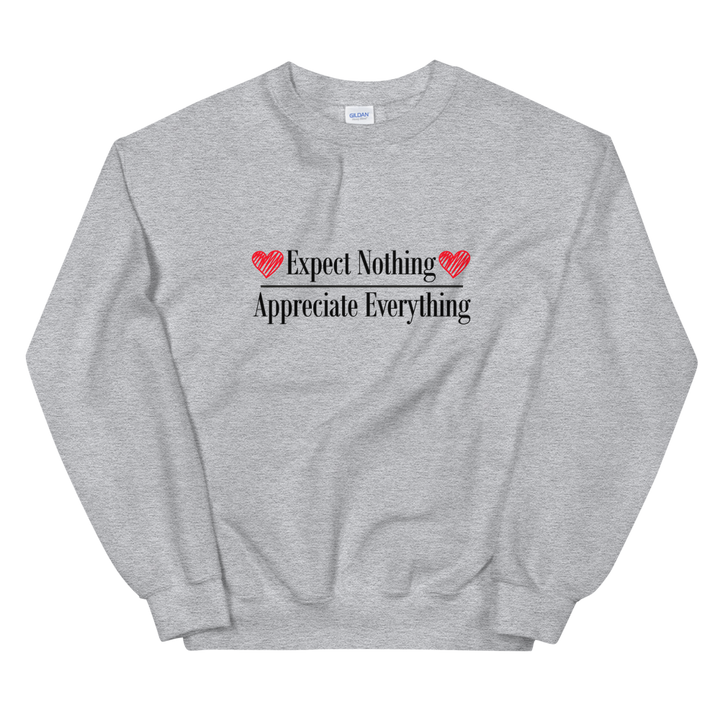 Unisex Heavy Blend Crewneck Sweatshirt (Expect Nothing/Appreciate Everything)