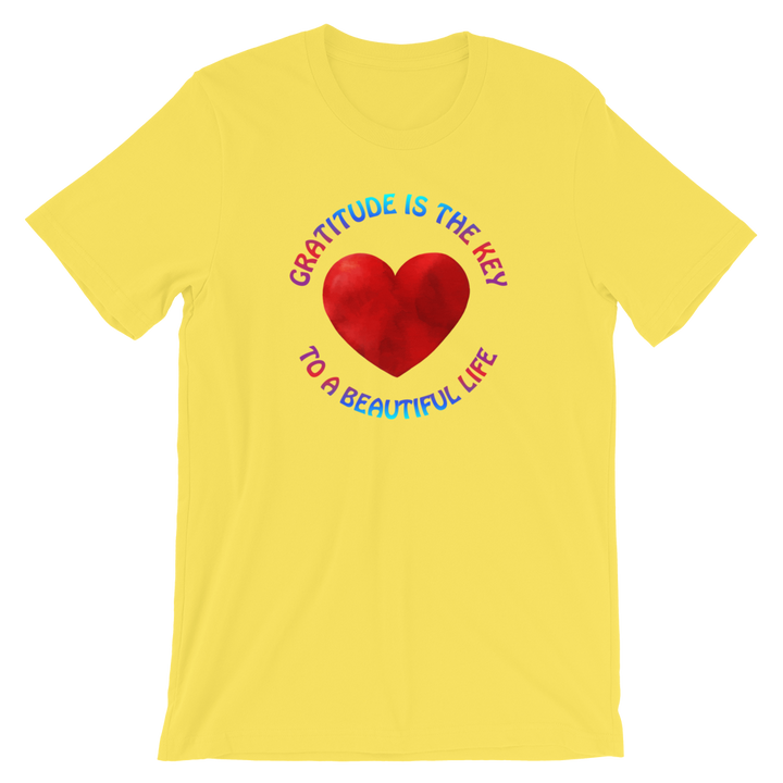 Short-Sleeve Unisex T-Shirt (Gratitude is the Key to a Beautiful Life)